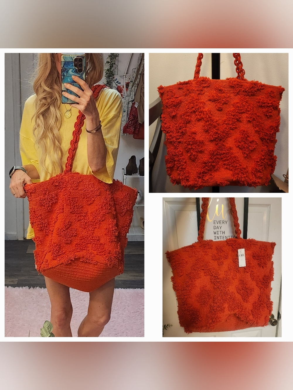 NWT Large Boho Fringe Anthropologie Tote Bag